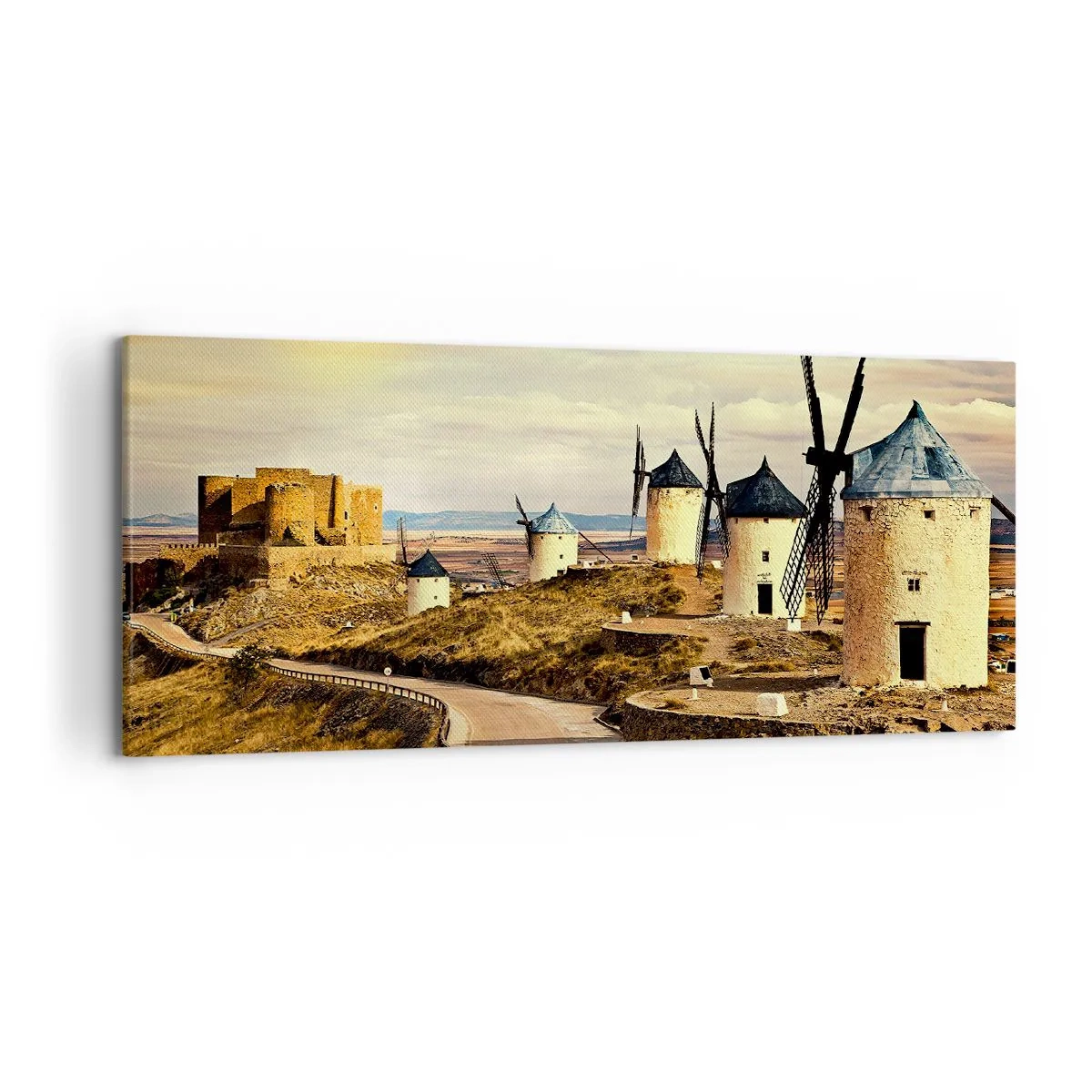 Lærredstryk - Billede på lærred - Don Quixote er ved at dukke op - 120x50 cm