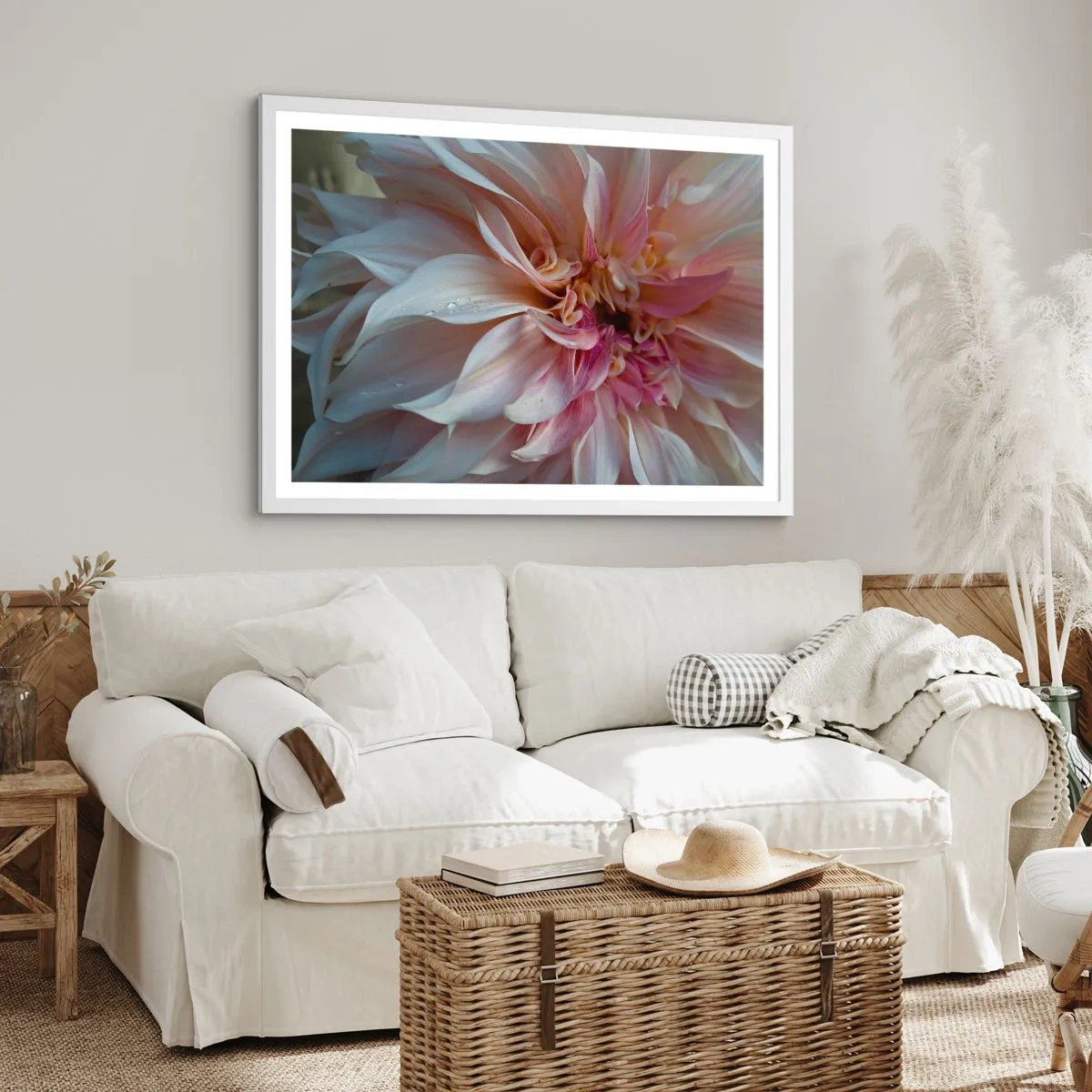 Plakat i hvid ramme - Blomstrende friskhed - 91x61 cm