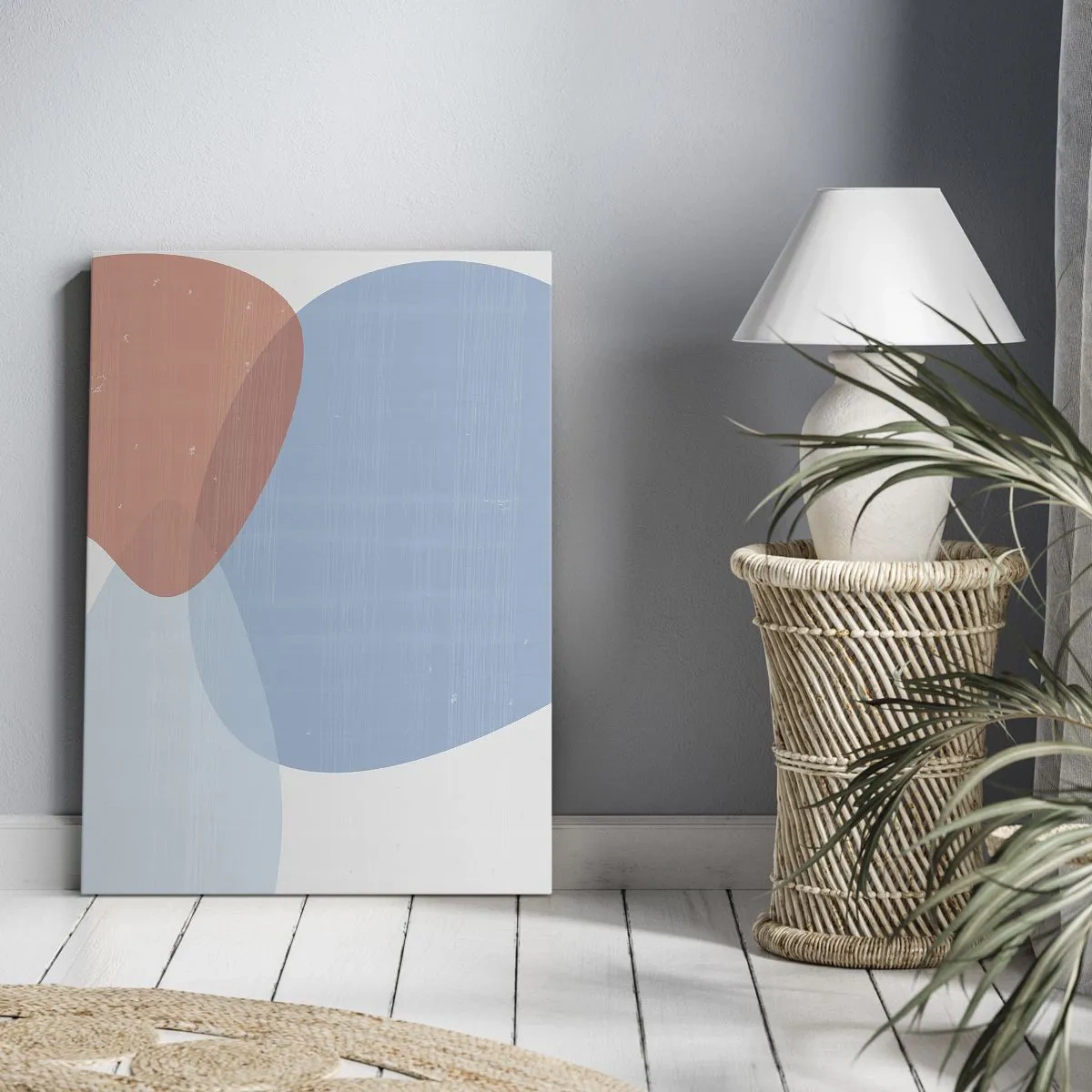 Lærredstryk - Billede på lærred - Pastelfarvede relationer - 70x100 cm