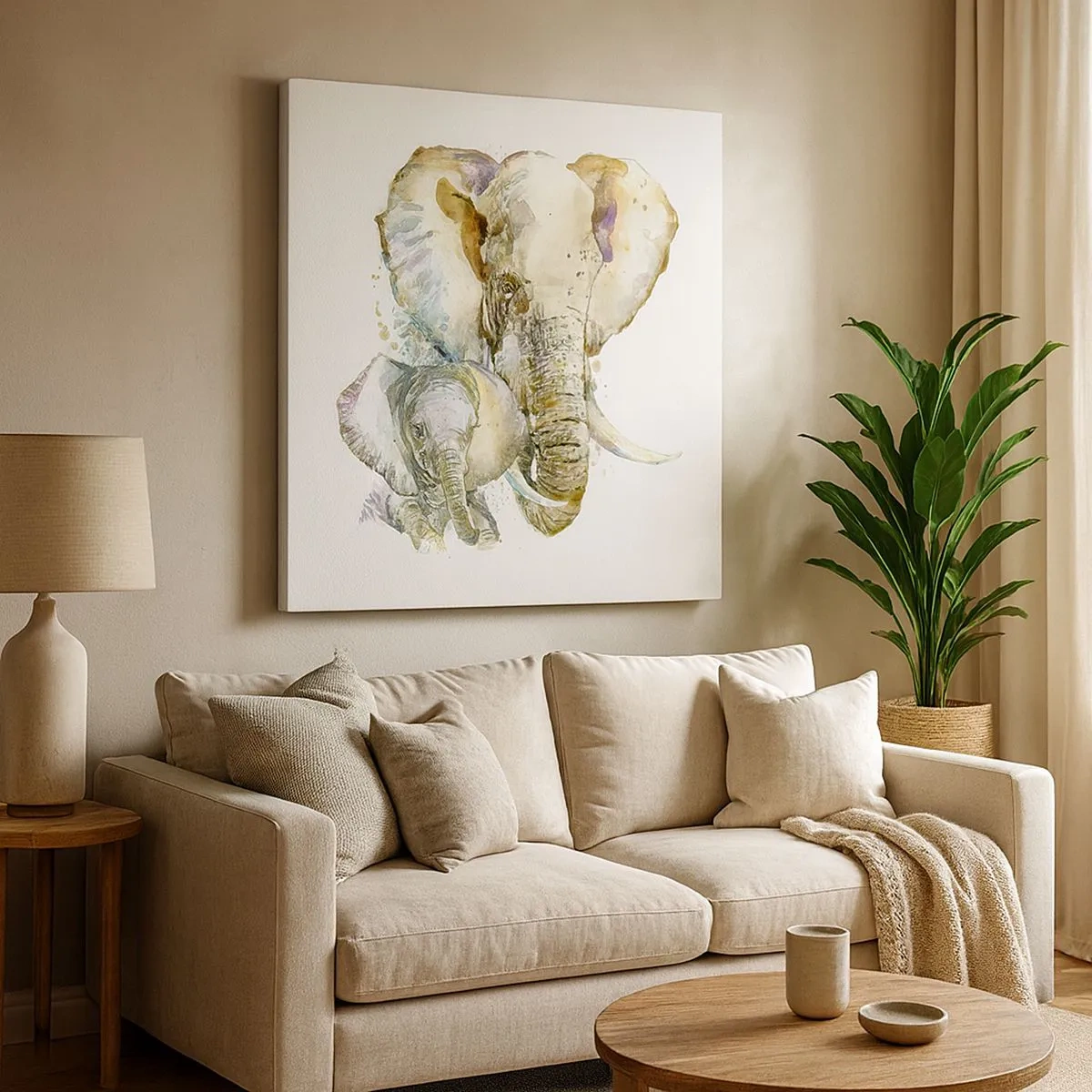 Lærredstryk - Billede på lærred - Der er intet sted som hos mor - 30x30 cm