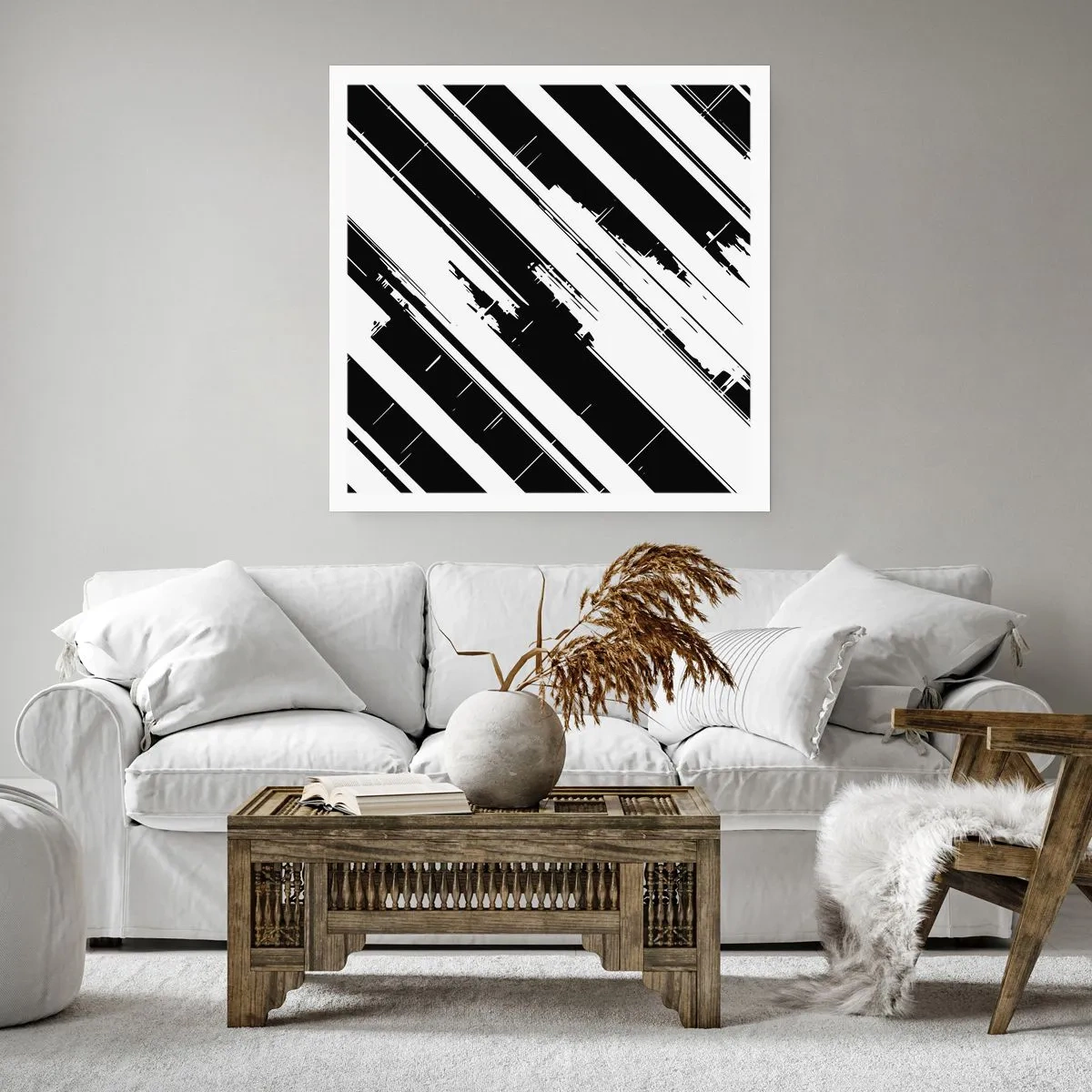 Plakat - Intens og dynamisk komposition - 40x40 cm