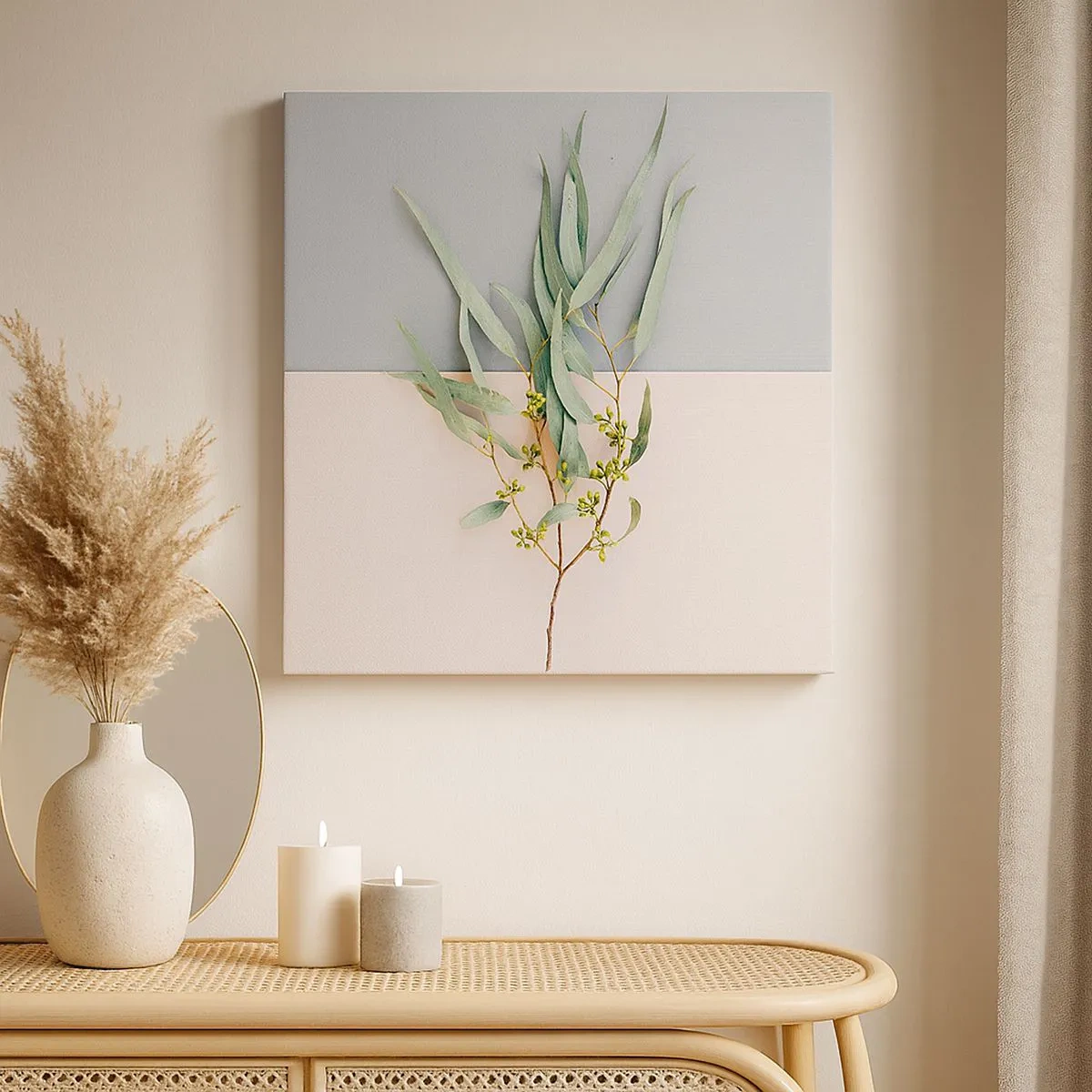 Lærredstryk - Billede på lærred - Pastelfarvernes subtilitet - 30x30 cm