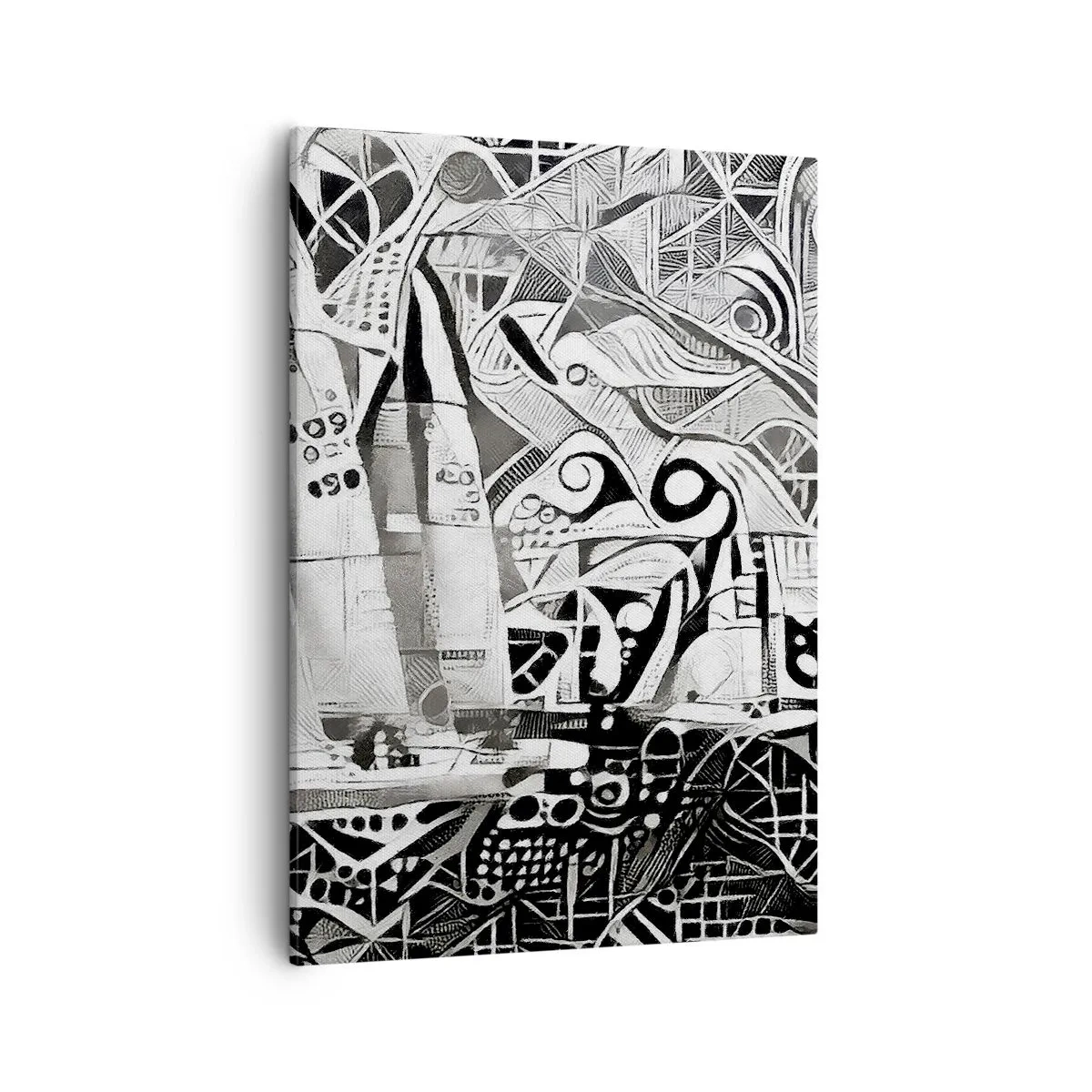 Lærredstryk - Billede på lærred - Mellem bølgerne - 50x70 cm