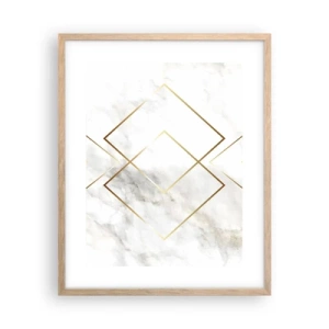 Plakat i ramme af lyst egetræ - Udsigt til det uendelige - 40x50 cm