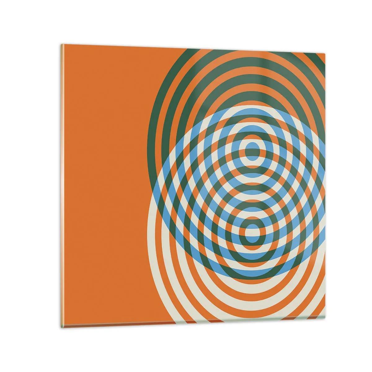 Billede på glas - Abstrakt cirkulær variation - 50x50 cm