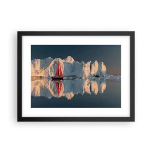 Plakat i sort ramme - På kanten af verden - 40x30 cm