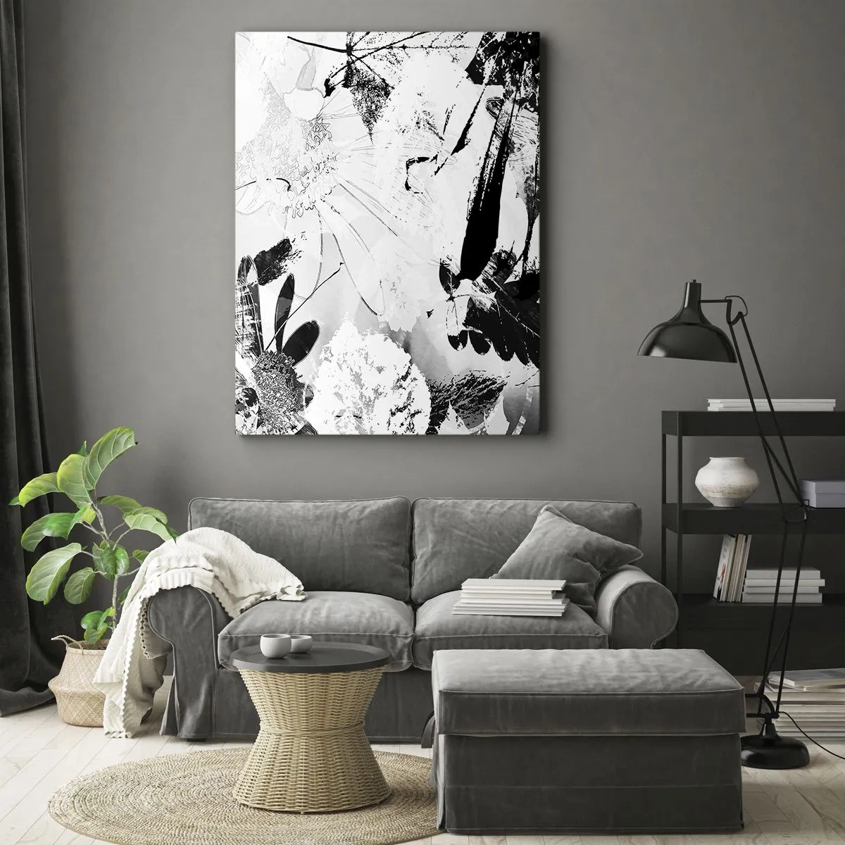 Lærredstryk - Billede på lærred - Efterår i det negative - 50x70 cm