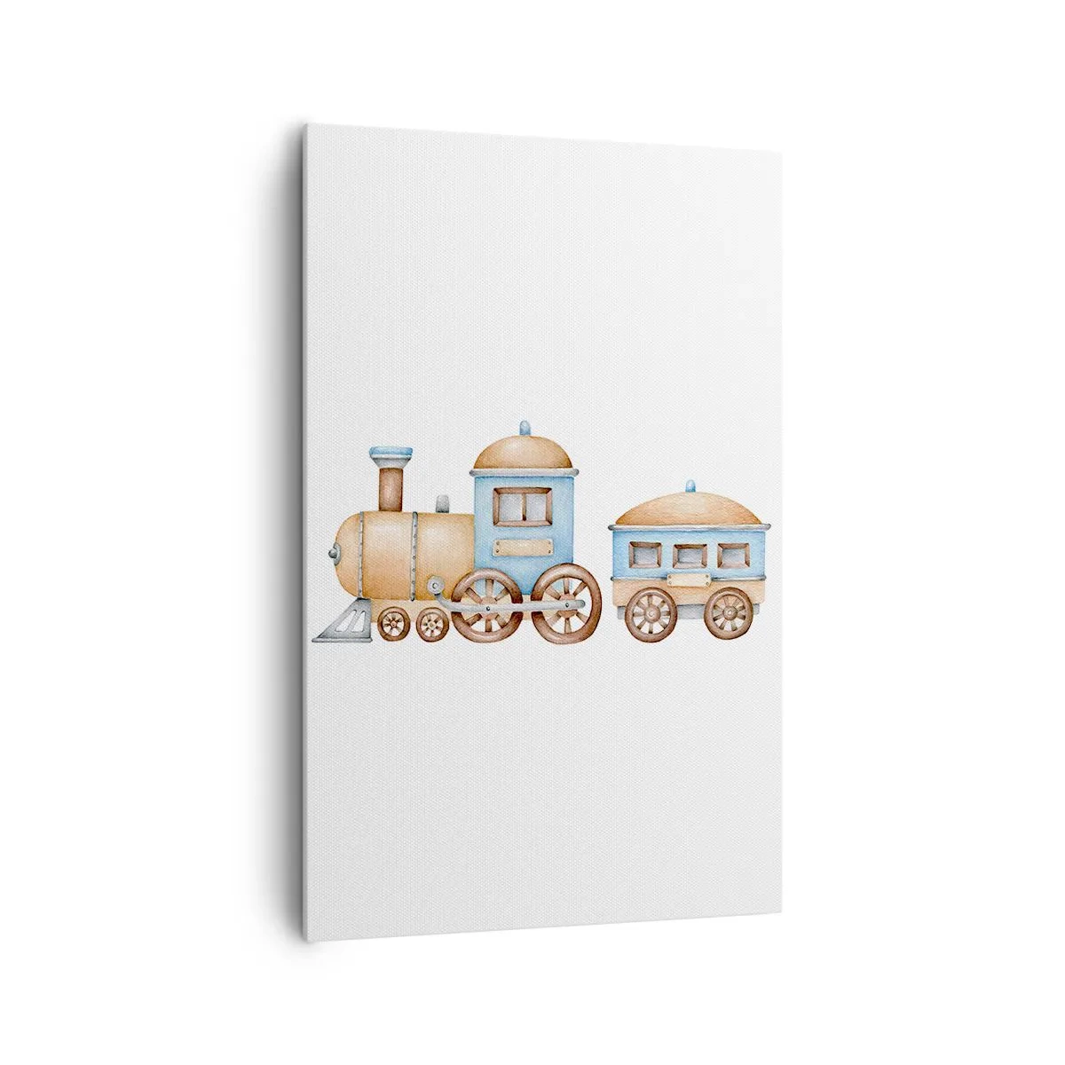 Lærredstryk - Billede på lærred - Stående på stationen... - 80x120 cm