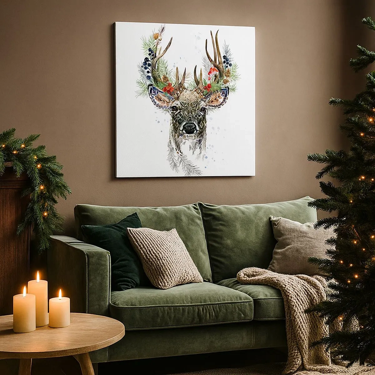 Lærredstryk - Billede på lærred - I festlig påklædning - 30x30 cm