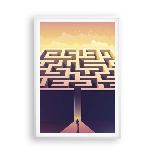 Plakat i hvid ramme - Tid til beslutning - 70x100 cm