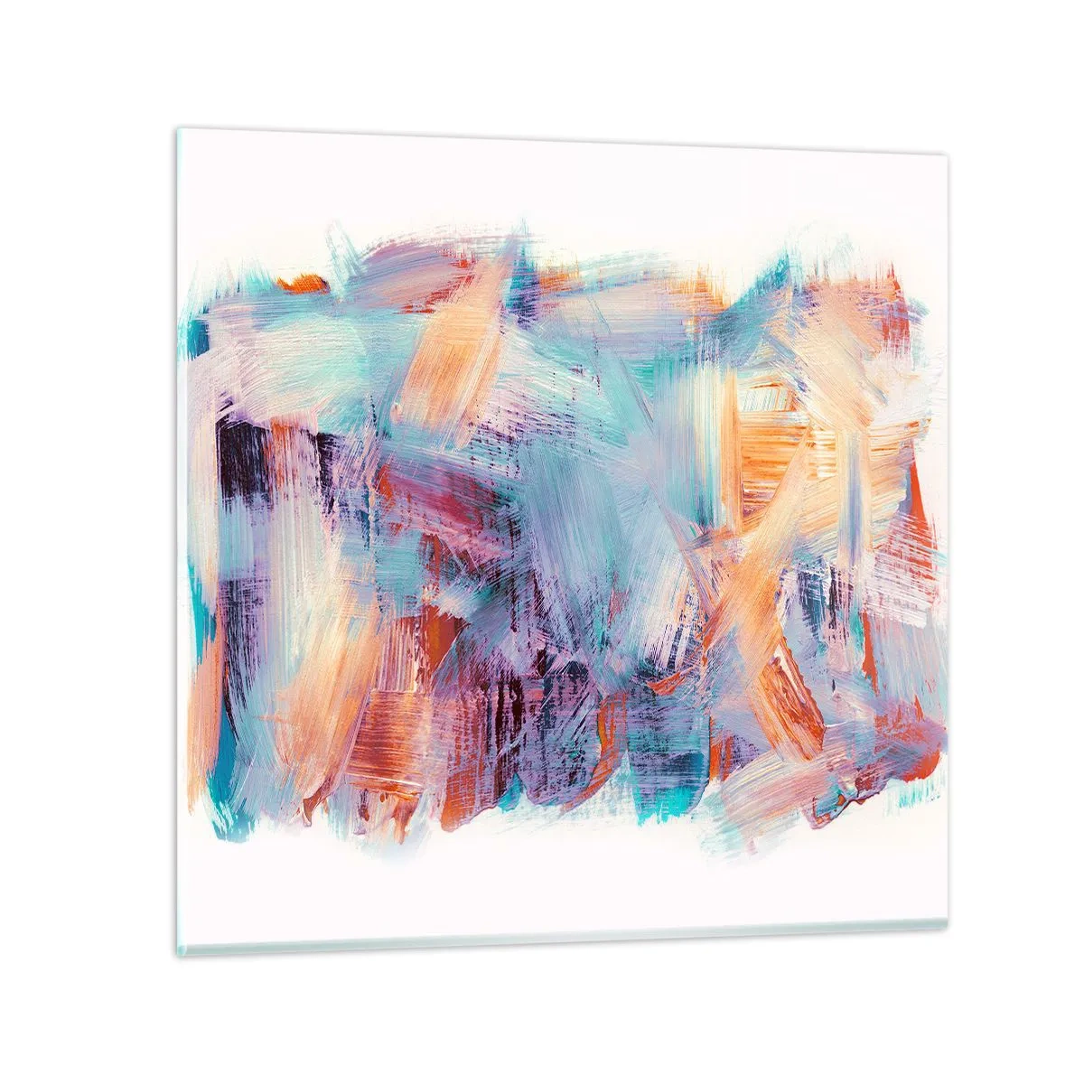 Billede på glas - Farverigt rod - 30x30 cm
