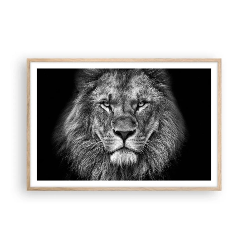 Plakat i ramme af lyst egetræ - I kroningsklædning - 91x61 cm