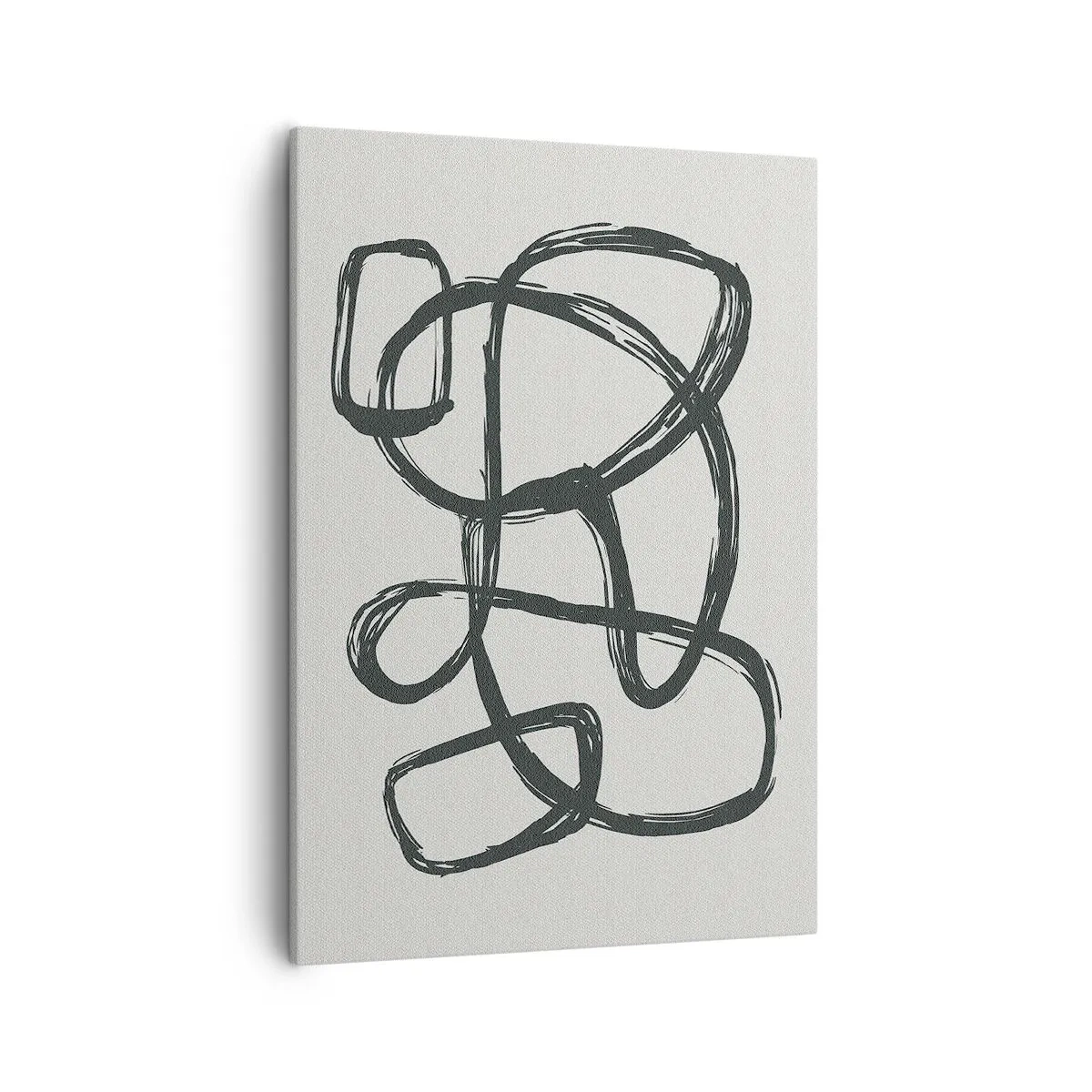 Lærredstryk - Billede på lærred - Loopet abstraktion - 50x70 cm