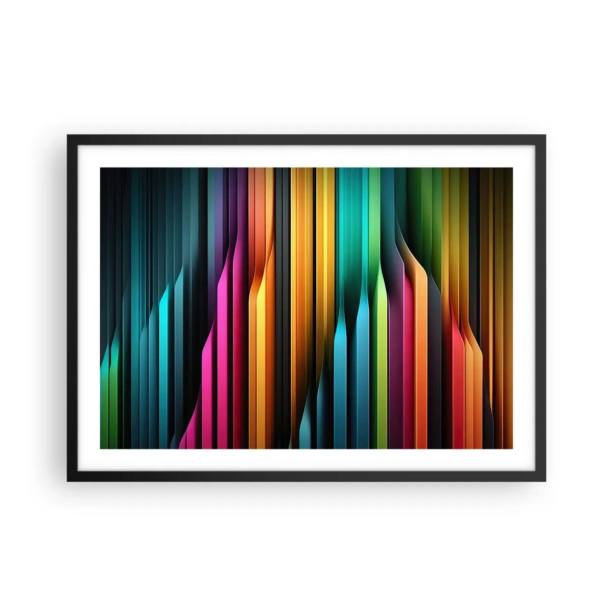 Plakat i sort ramme - Lysende orgel - 70x50 cm