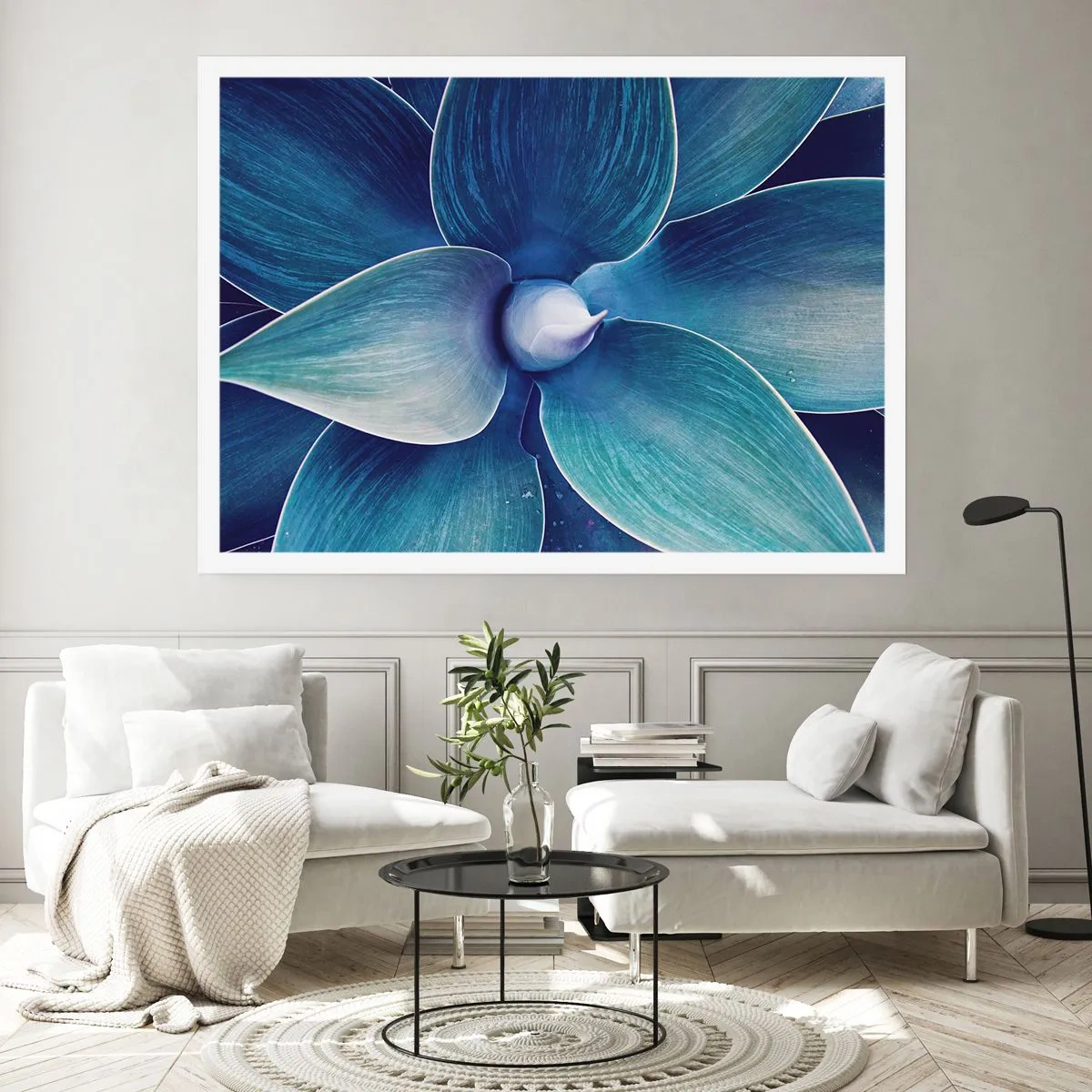 Plakat - Blå fra himlen - 91x61 cm