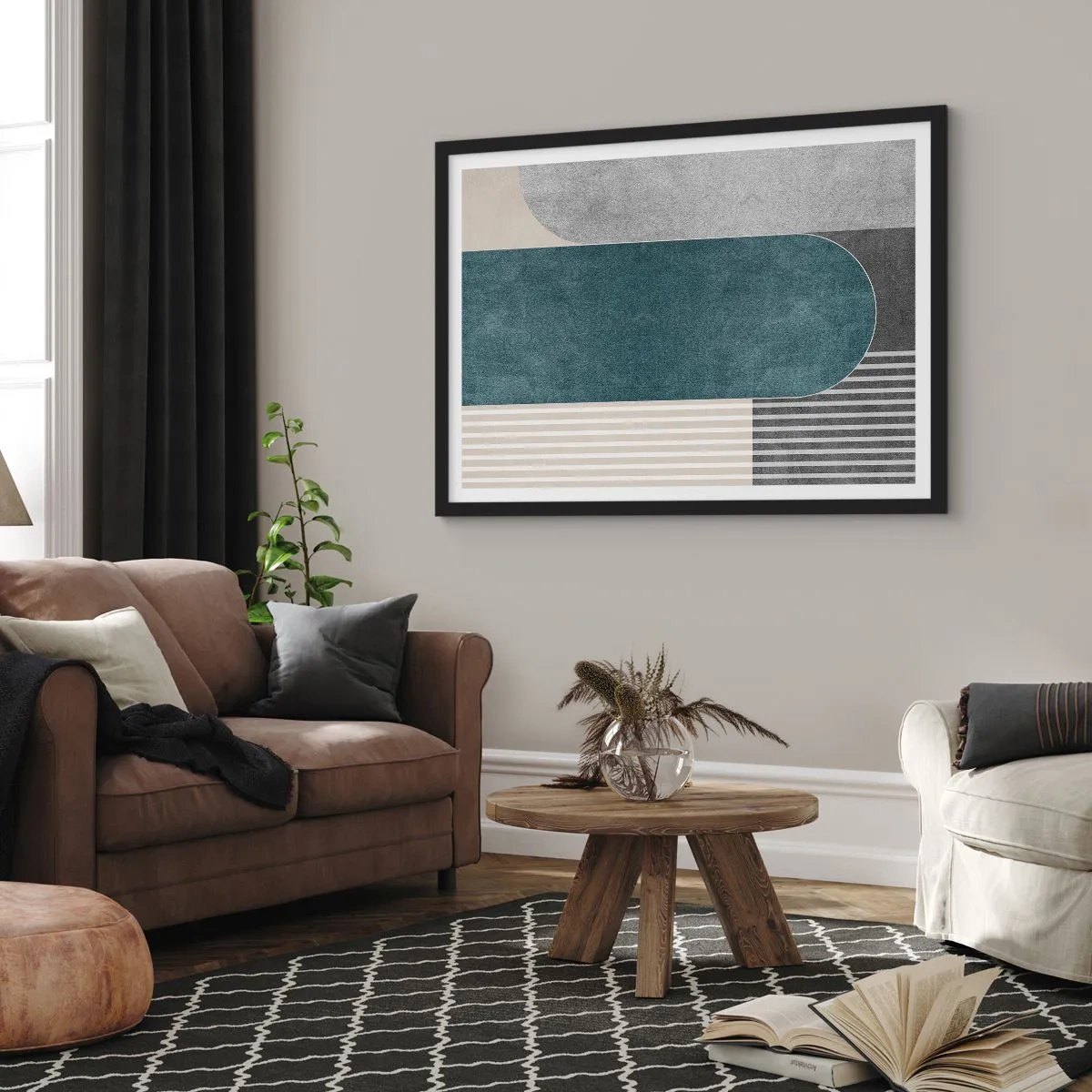 Plakat i sort ramme - Horisontal komposition - 70x50 cm