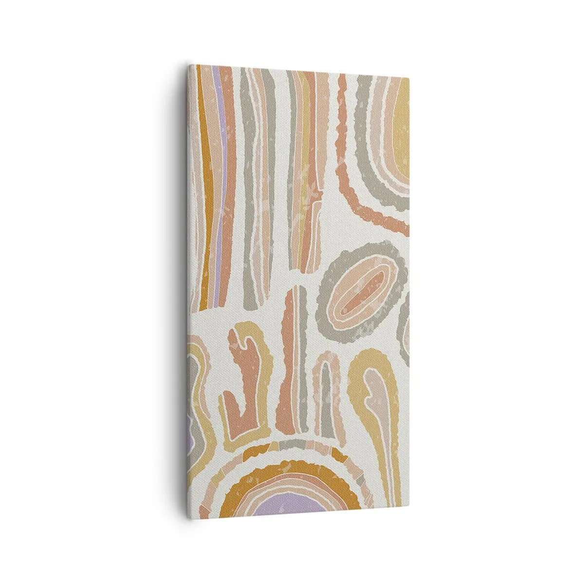 Lærredstryk - Billede på lærred - Farverige tværsnit - 55x100 cm