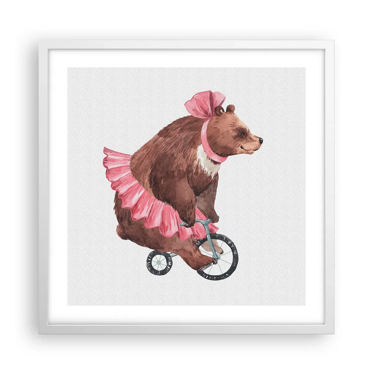 Plakat i hvid ramme - Sikke et cirkus! - 50x50 cm