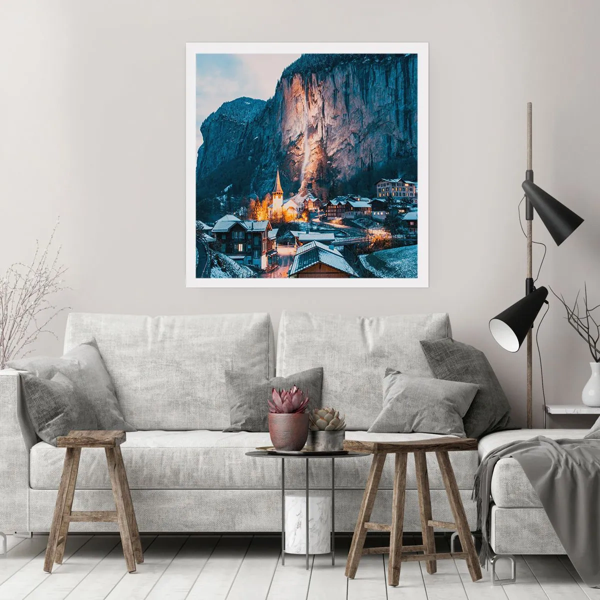 Plakat - Vinterens lysende ånd - 30x30 cm