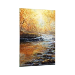 Billede på glas - Gylden strøm - 70x100 cm