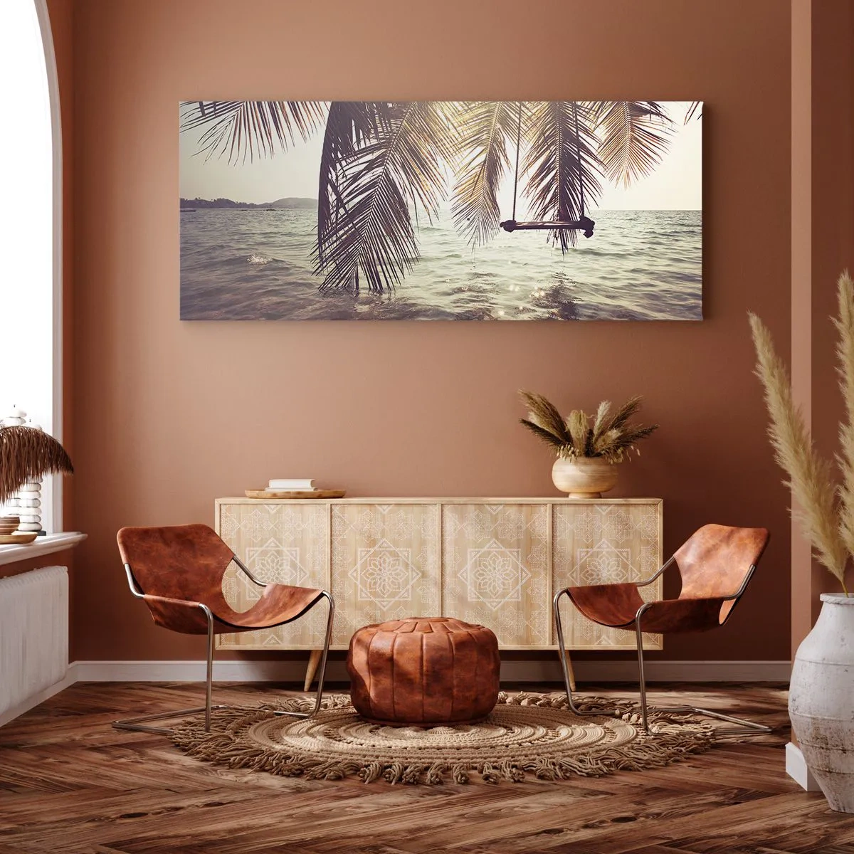 Lærredstryk - Billede på lærred - Du kan svæve i skyerne efter behag - 140x50 cm