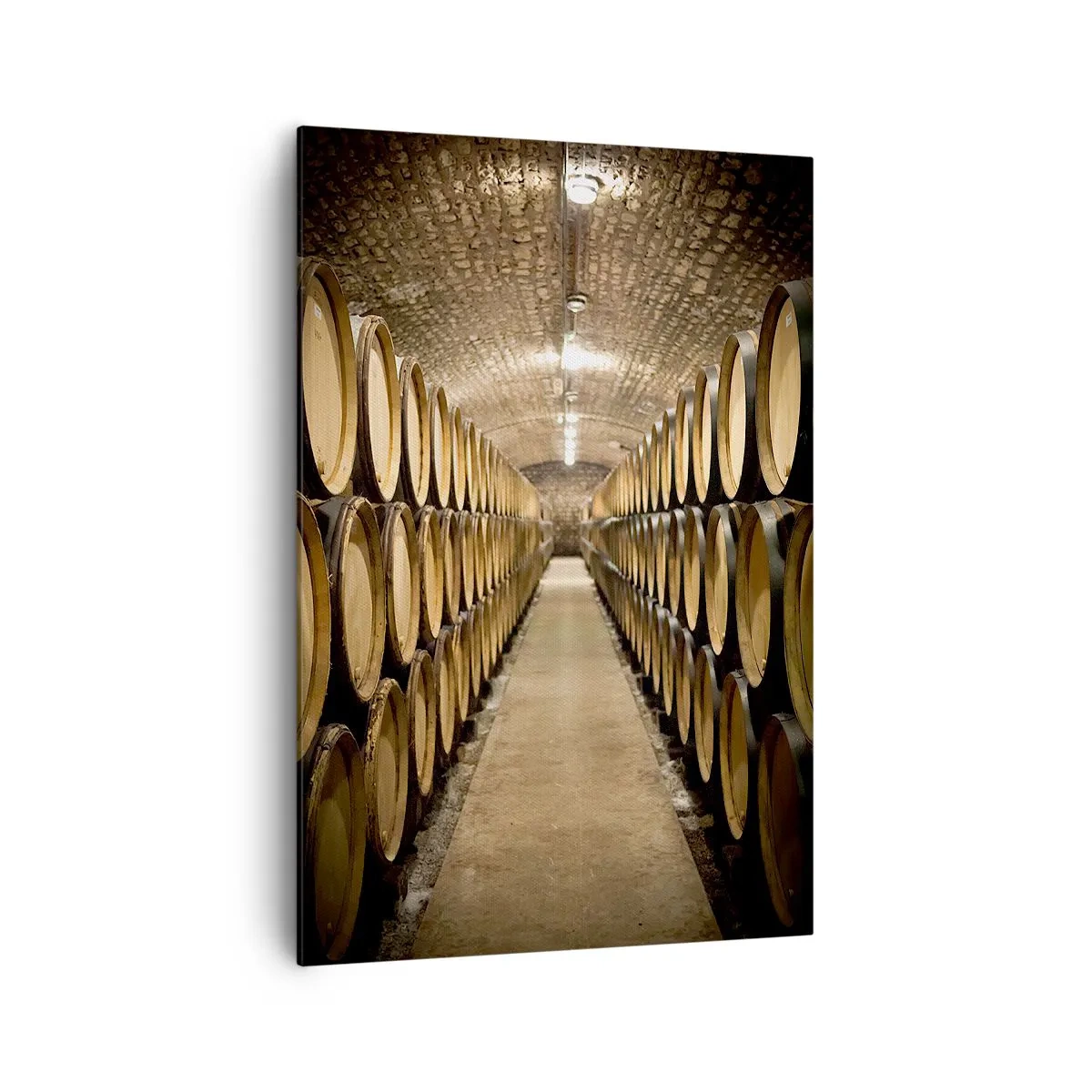 Lærredstryk - Billede på lærred - I en murstenskælder - 70x100 cm