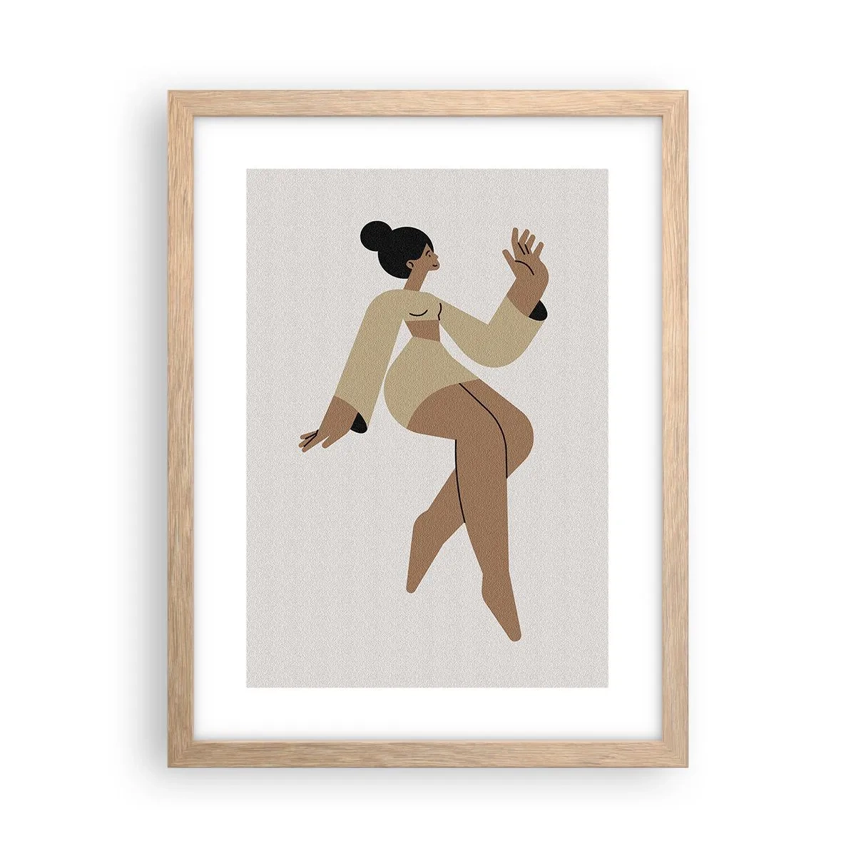 Plakat i ramme af lyst egetræ - Form af nåde - 30x40 cm