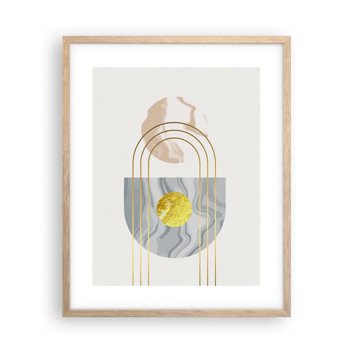 Plakat i ramme af lyst egetræ - Lysstyrke og udstråling - 40x50 cm