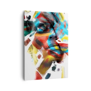Lærredstryk - Billede på lærred - Farverig personlighed - 50x70 cm