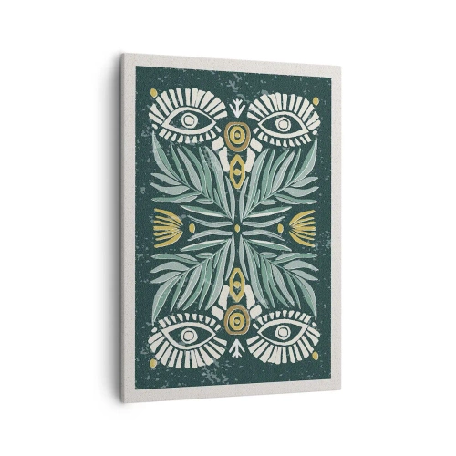 Lærredstryk - Billede på lærred - Som en folkeudskæring - 50x70 cm