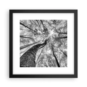 Plakat i sort ramme - Kapløb mod lyset - 30x30 cm