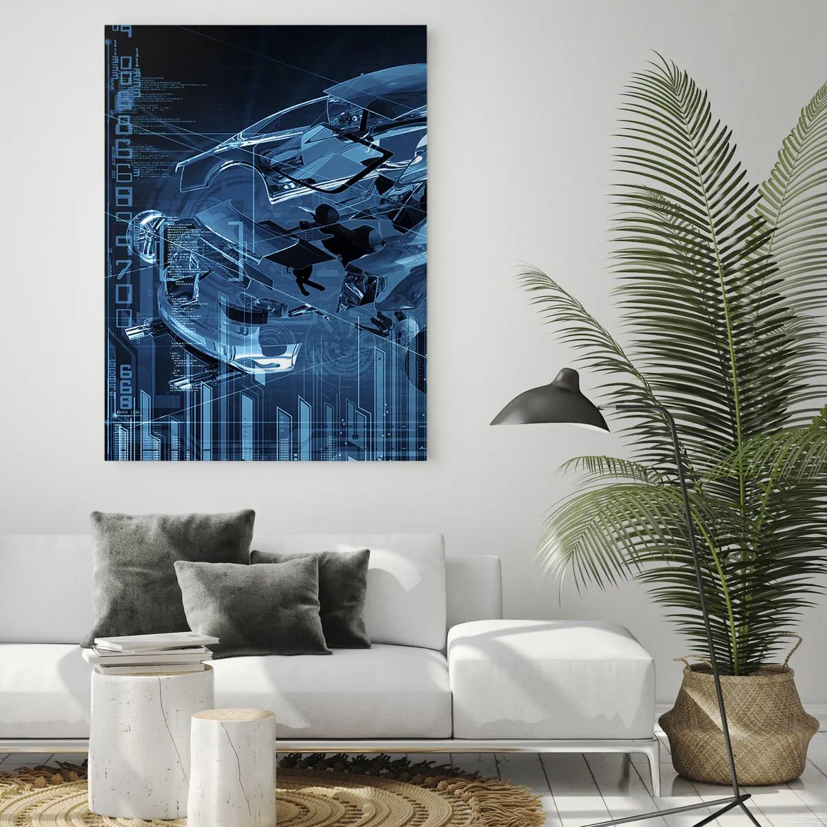 Billede på glas - Teknisk anatomi - 50x70 cm