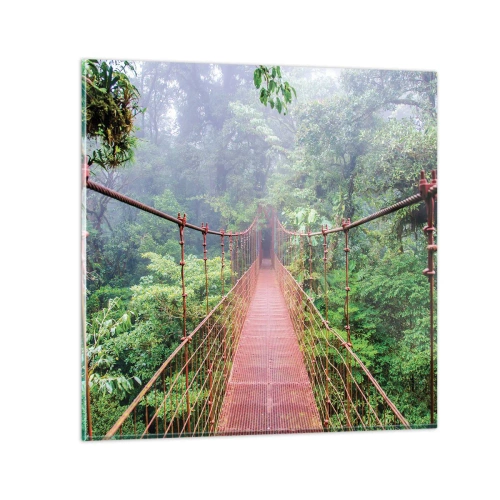 Billede på glas - Ophængt over kronerne - 60x60 cm