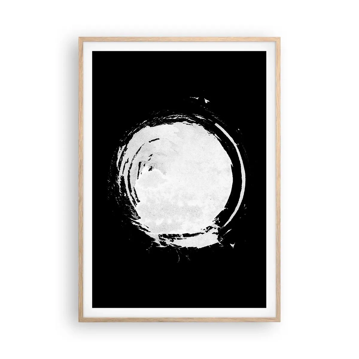 Plakat i ramme af lyst egetræ - Den gode vej ud - 70x100 cm