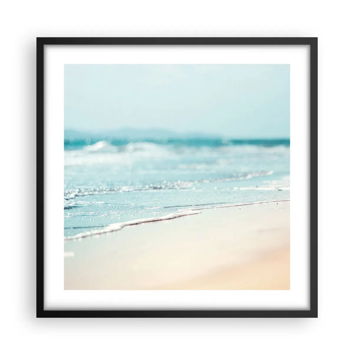 Plakat i sort ramme - Varme og støj - 50x50 cm