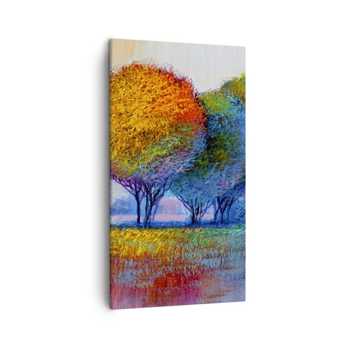 Lærredstryk - Billede på lærred - En klump af piskende farver - 45x80 cm