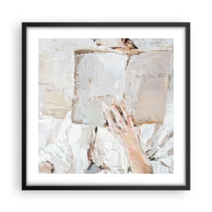 Plakat i sort ramme - I en anden verden - 50x50 cm