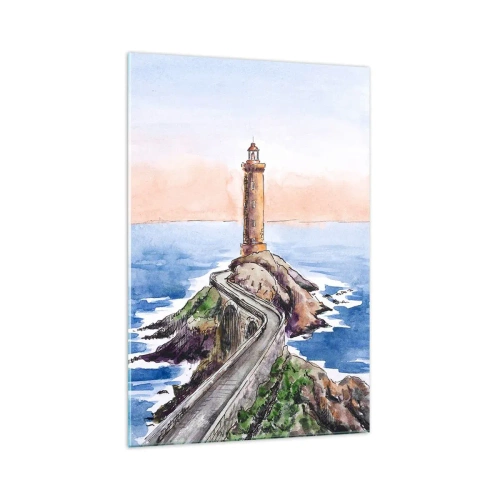 Billede på glas - Med front mod havet - 70x100 cm