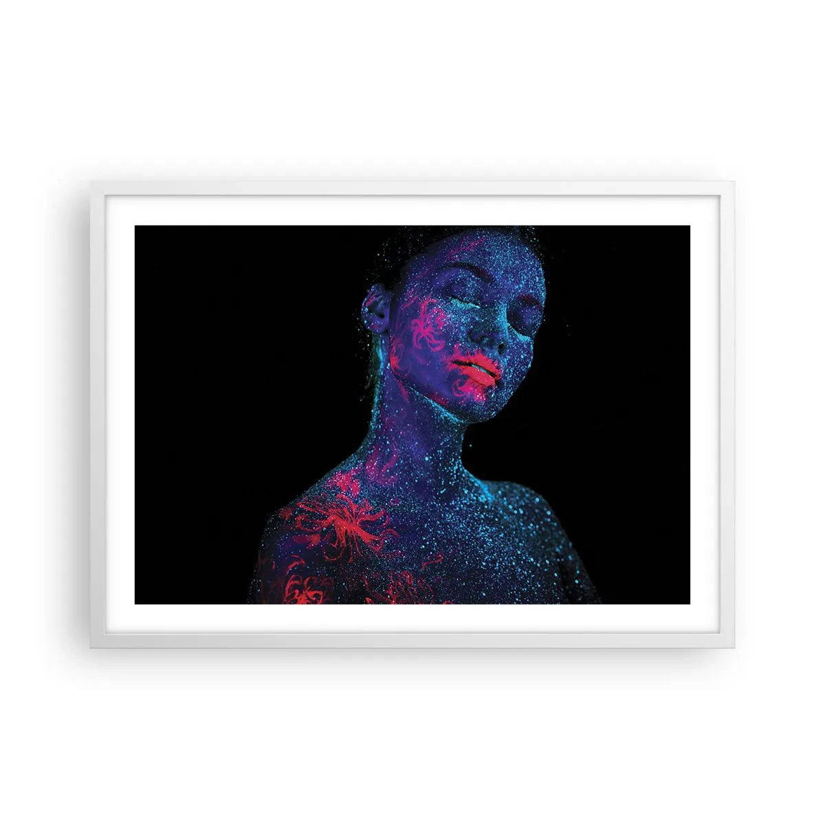 Plakat i hvid ramme - I stjernestøv - 70x50 cm