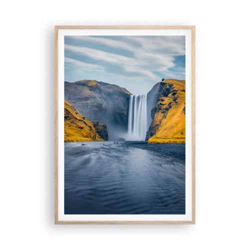 Plakat i ramme af lyst egetræ - Evig varighed, evig bevægelse - 70x100 cm