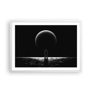 Plakat i hvid ramme - Ansigt til ansigt - 70x50 cm