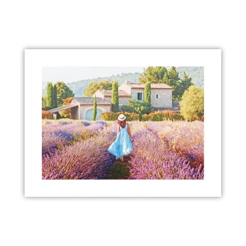 Plakat - Lavendel pige - 40x30 cm