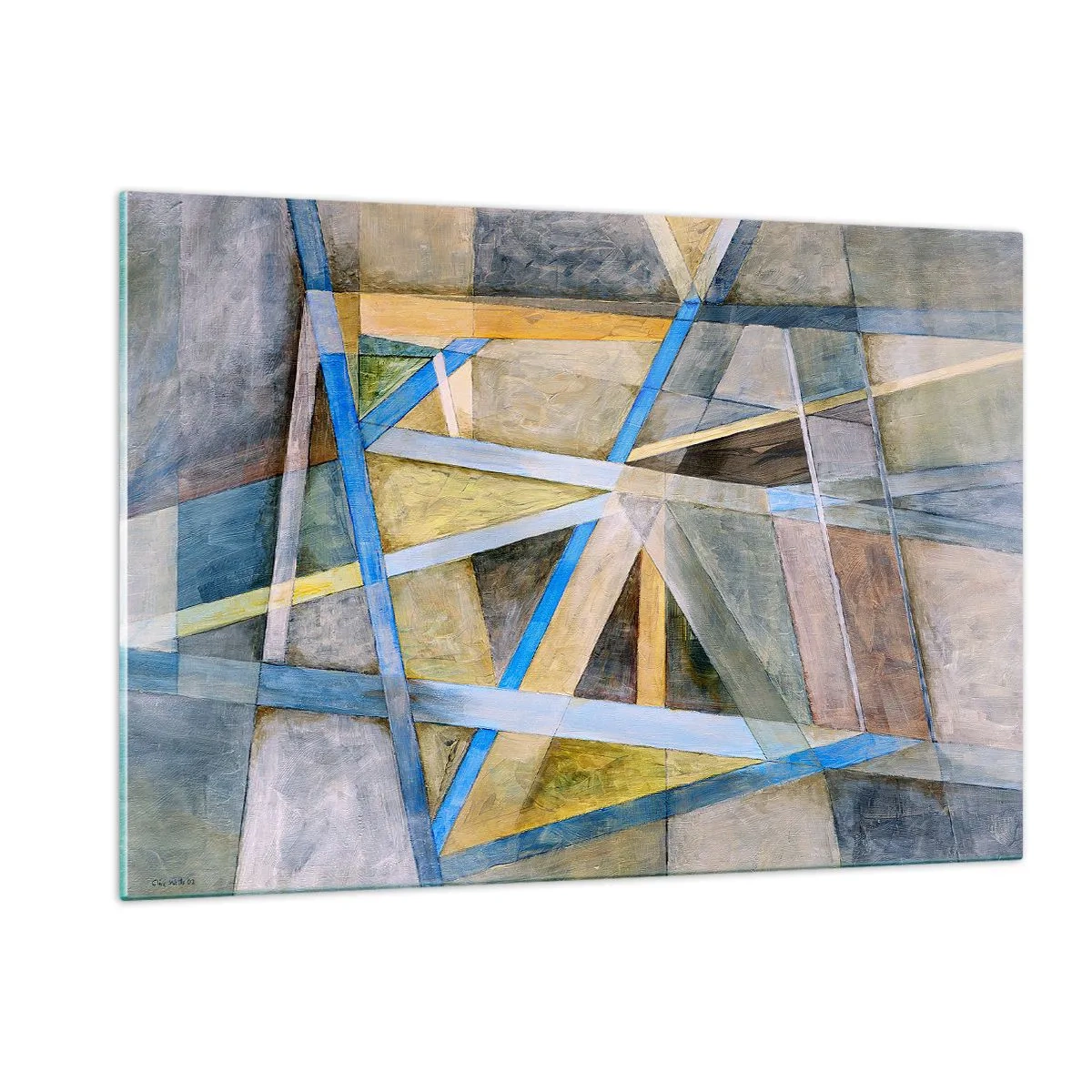 Billede på glas - Lige eller skråt? - 120x80 cm