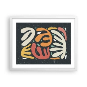 Plakat i hvid ramme - Komposition - jeg er ved at fange dig - 50x40 cm