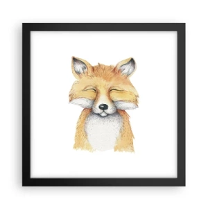 Plakat i sort ramme - Rævehumor - 30x30 cm