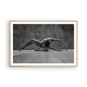 Plakat i ramme af lyst egetræ - Symmetri fundet - 91x61 cm