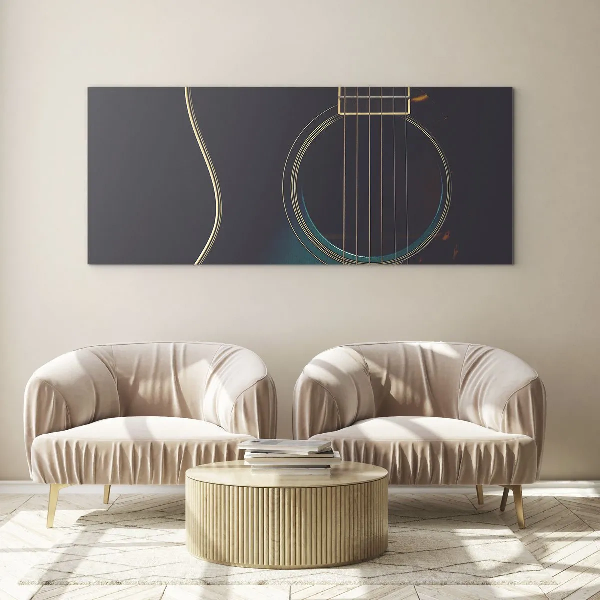 Billede på glas - Et øjeblik før det lyder - 100x40 cm
