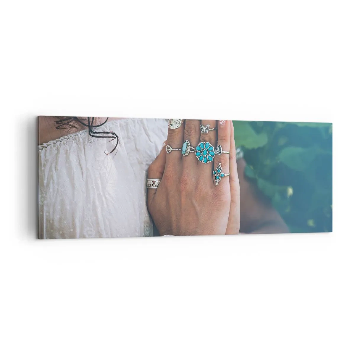 Lærredstryk - Billede på lærred - Velkommen til værens centrum - 140x50 cm