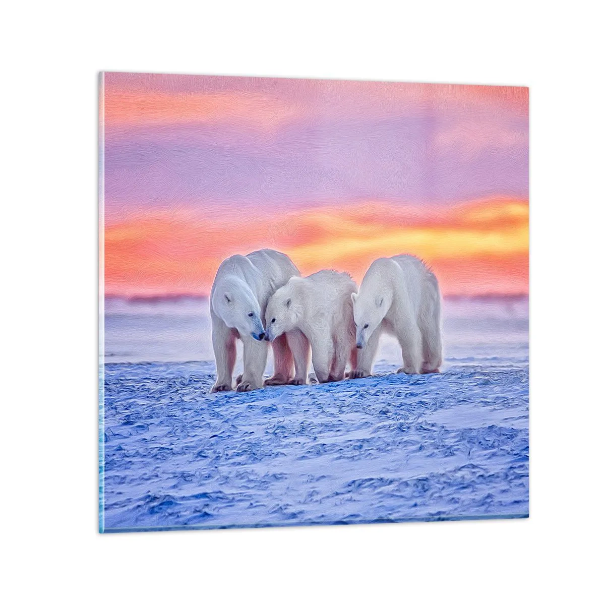Billede på glas - Familievarme er nok - 60x60 cm