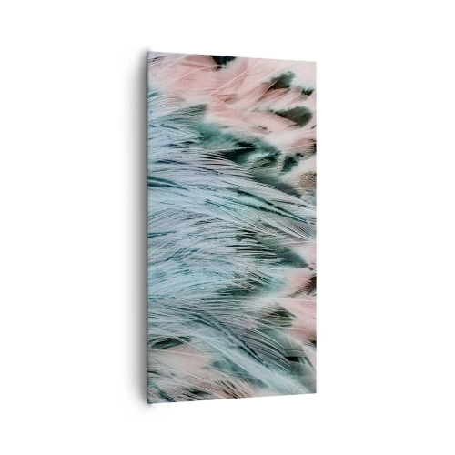 Lærredstryk - Billede på lærred - Safir lyserød fnug - 65x120 cm